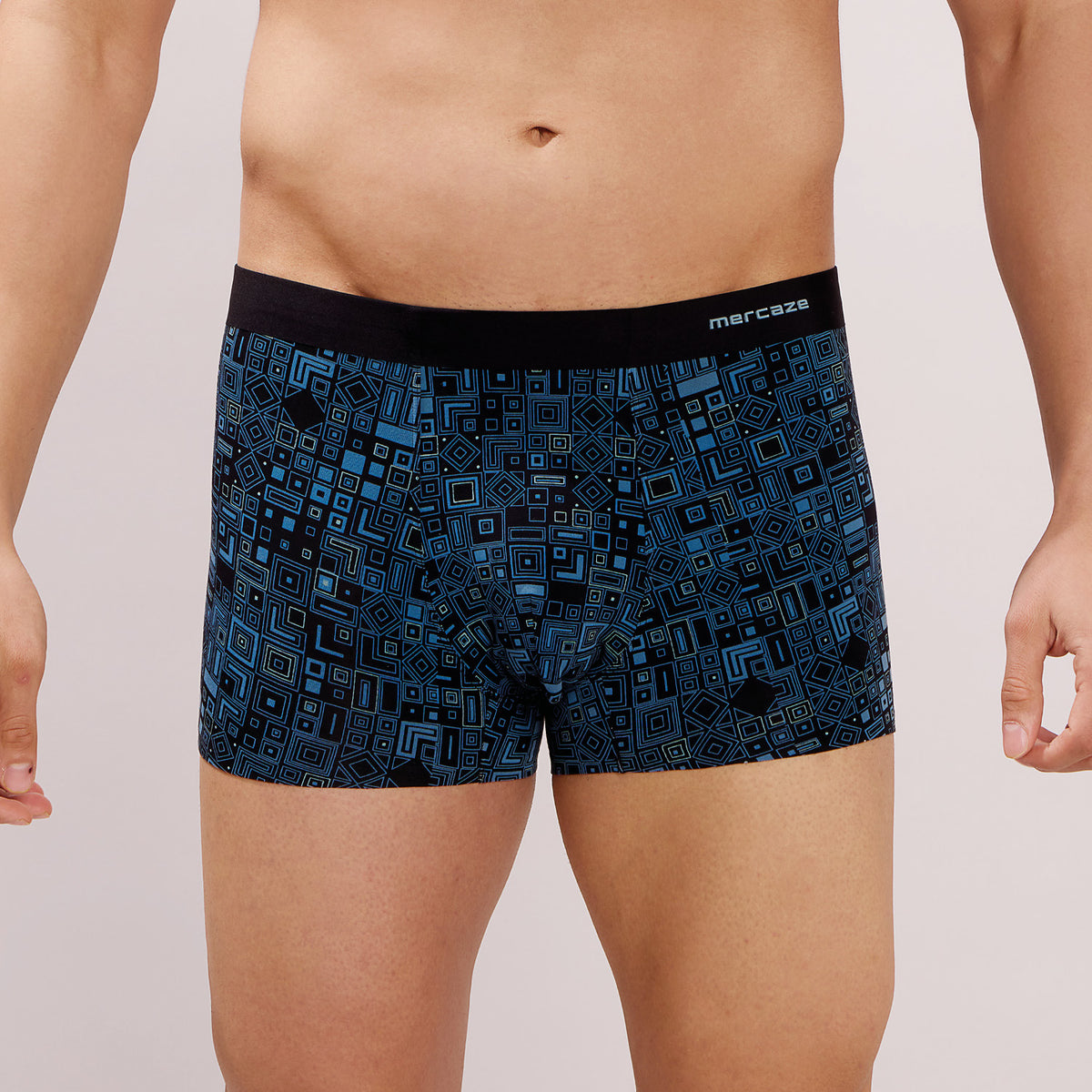 Seamless Ultra-Soft Fit – Modal Spandex Printed Trunk – M107 – Blue