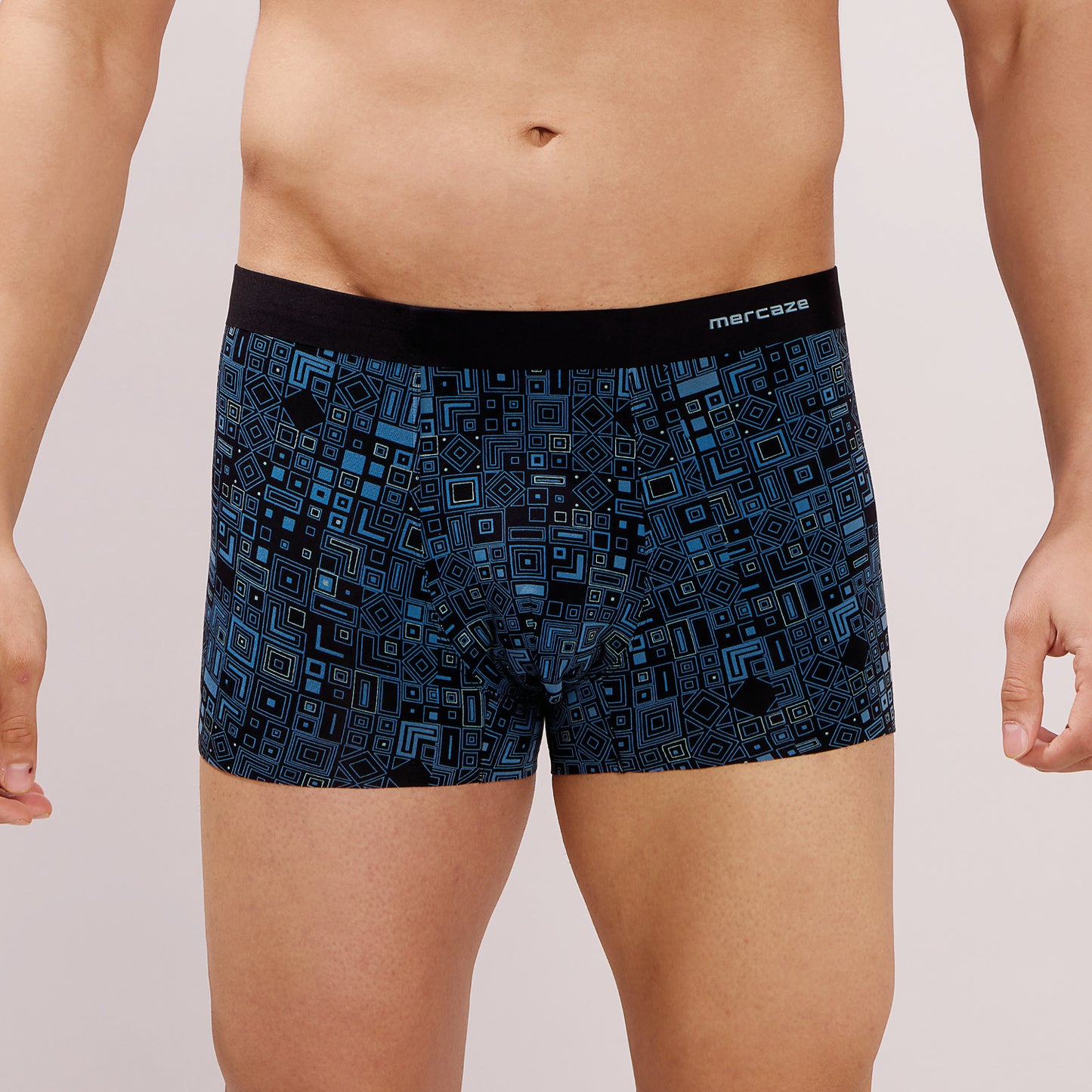 Seamless Ultra-Soft Fit – Modal Spandex Printed Trunk – M107 – Blue