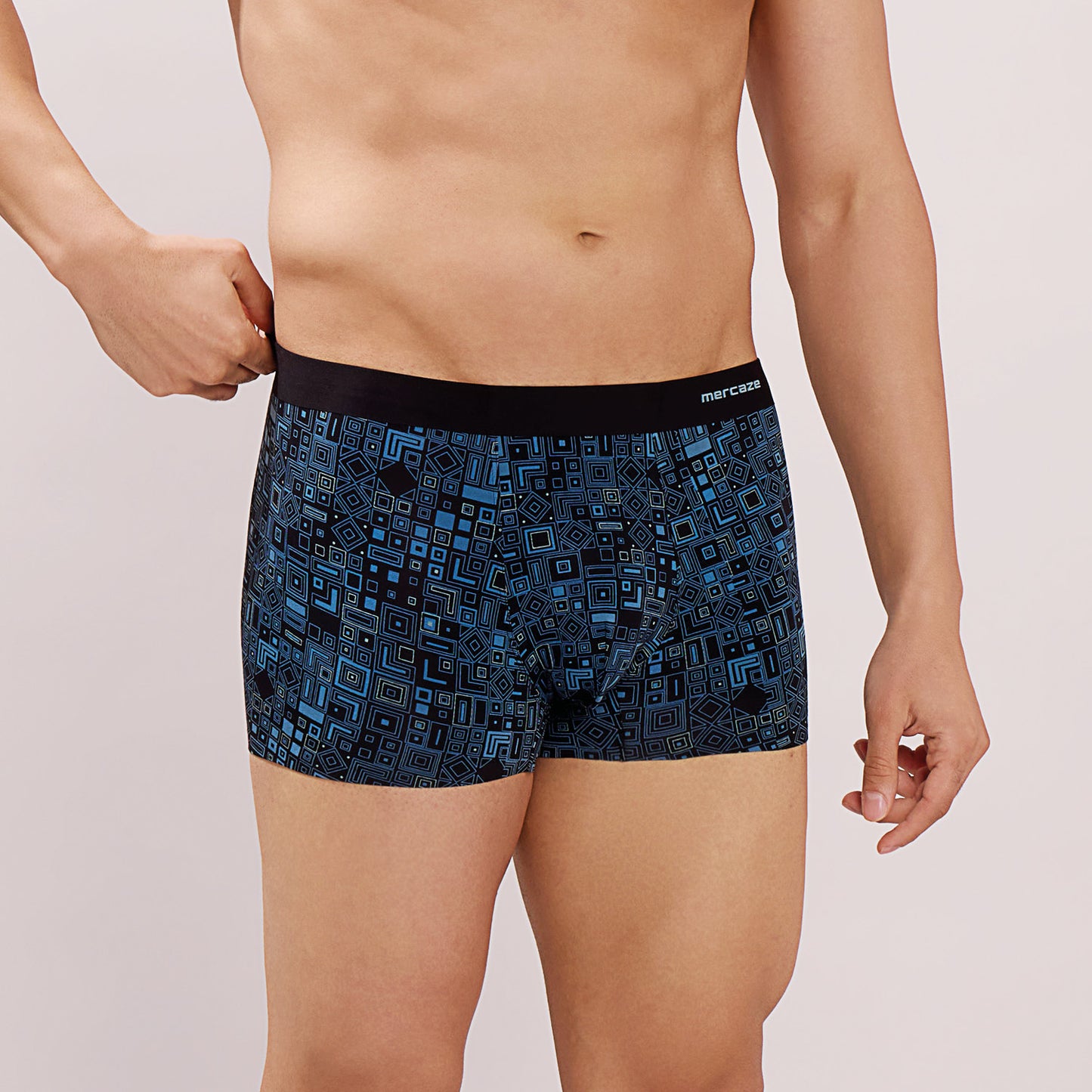 Seamless Ultra-Soft Fit – Modal Spandex Printed Trunk – M107 – Blue