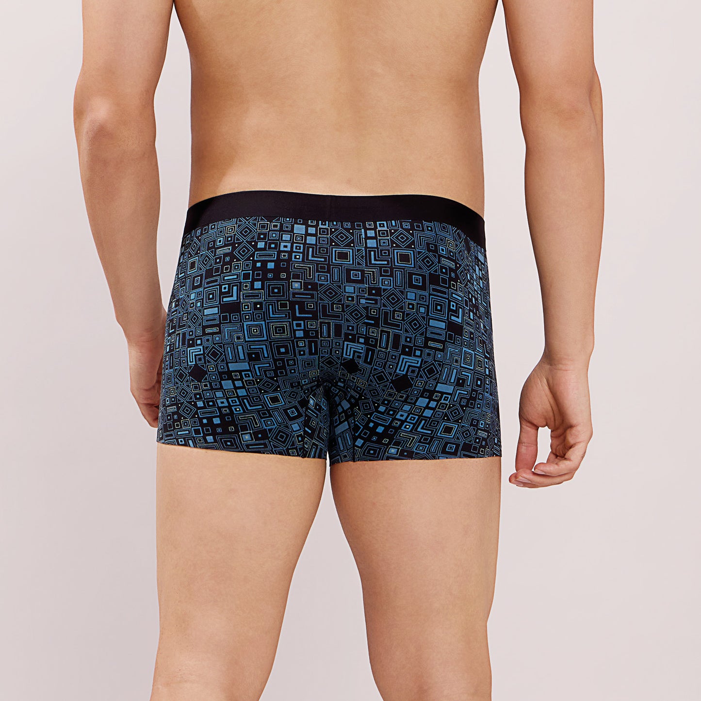 Seamless Ultra-Soft Fit – Modal Spandex Printed Trunk – M107 – Blue