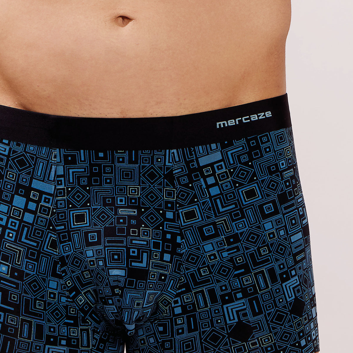 Seamless Ultra-Soft Fit – Modal Spandex Printed Trunk – M107 – Blue