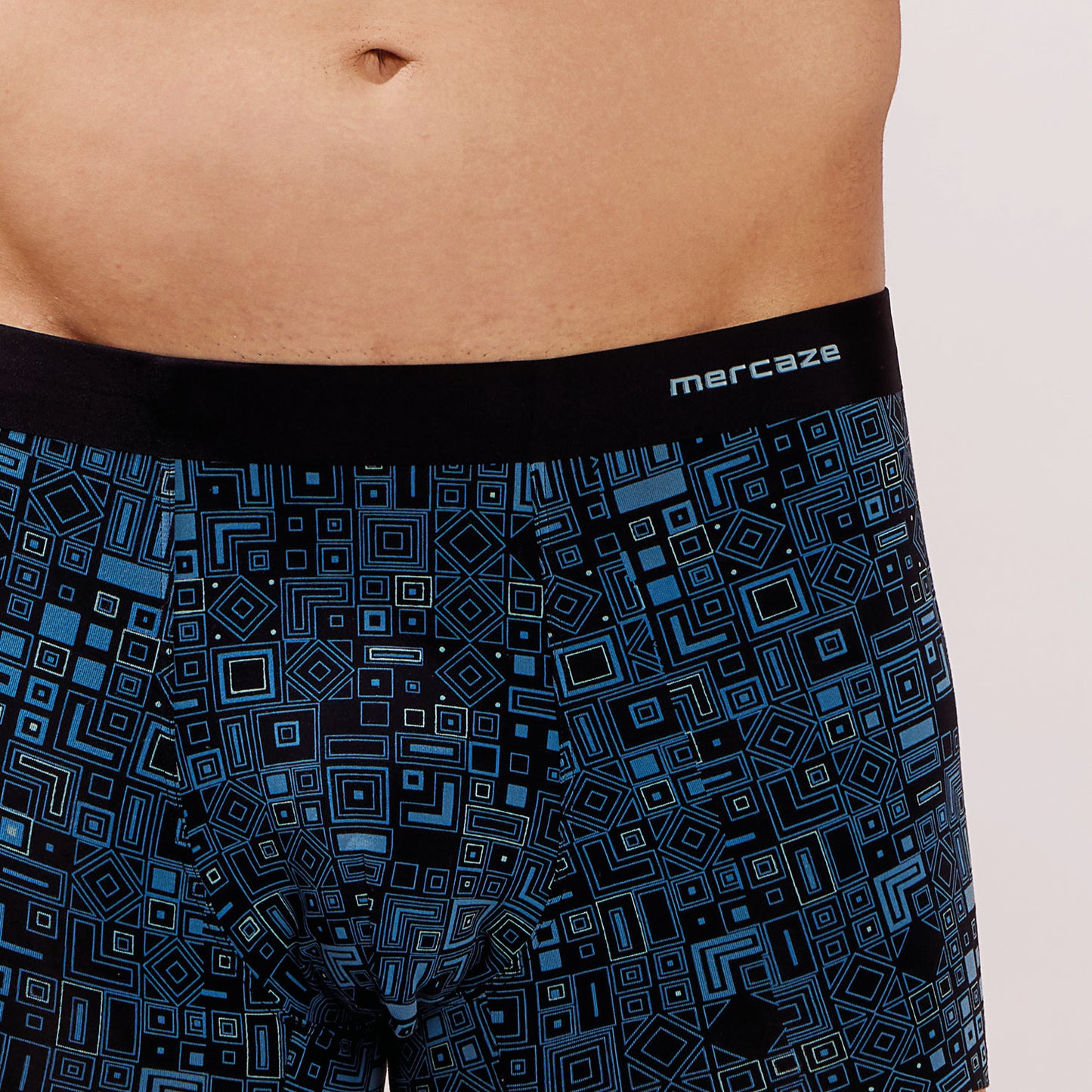 Seamless Ultra-Soft Fit – Modal Spandex Printed Trunk – M107 – Blue