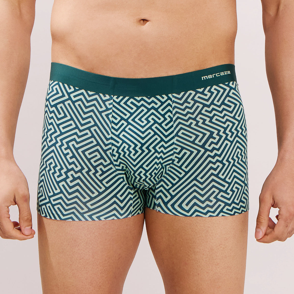 Seamless Ultra-Soft Fit – Modal Spandex Printed Trunk – M107 – Green