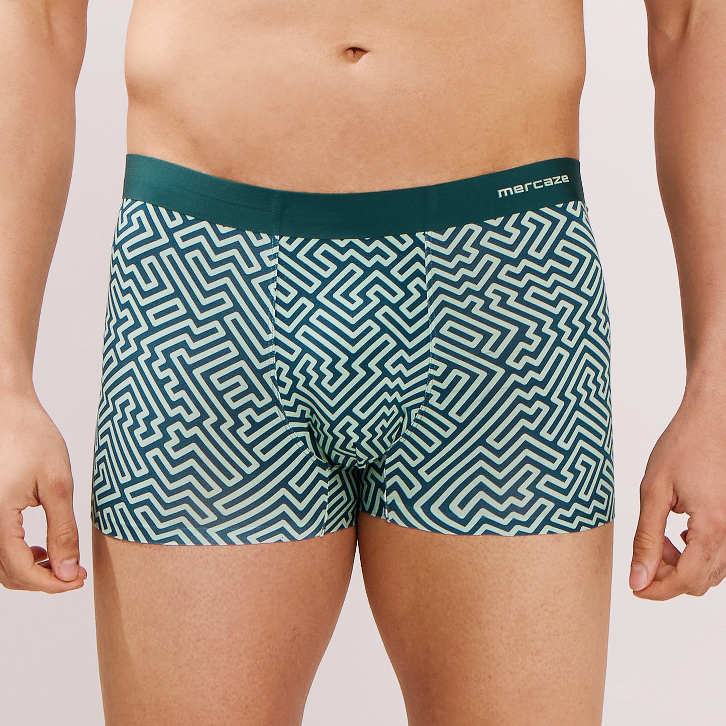 Seamless Ultra-Soft Fit – Modal Spandex Printed Trunk – M107 – Green