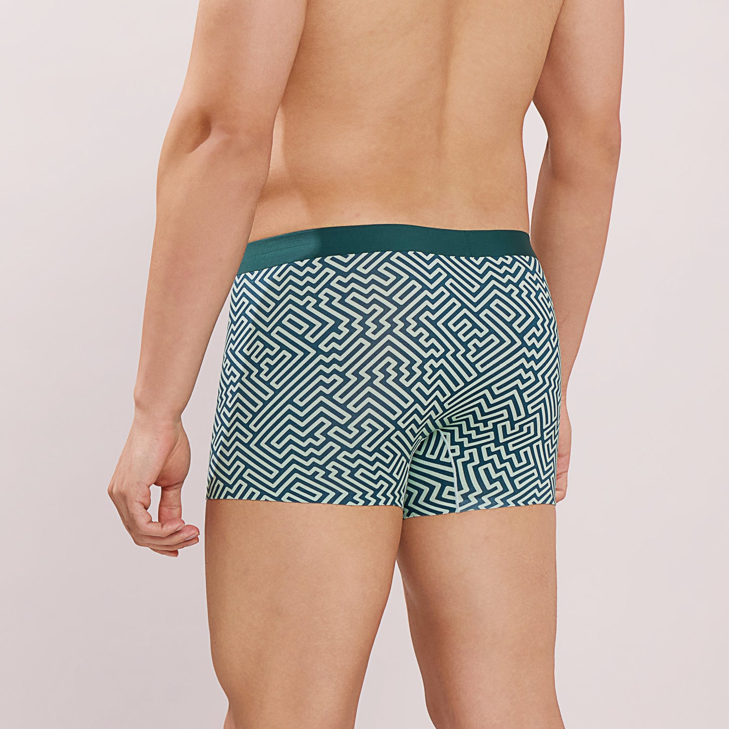 Seamless Ultra-Soft Fit – Modal Spandex Printed Trunk – M107 – Green