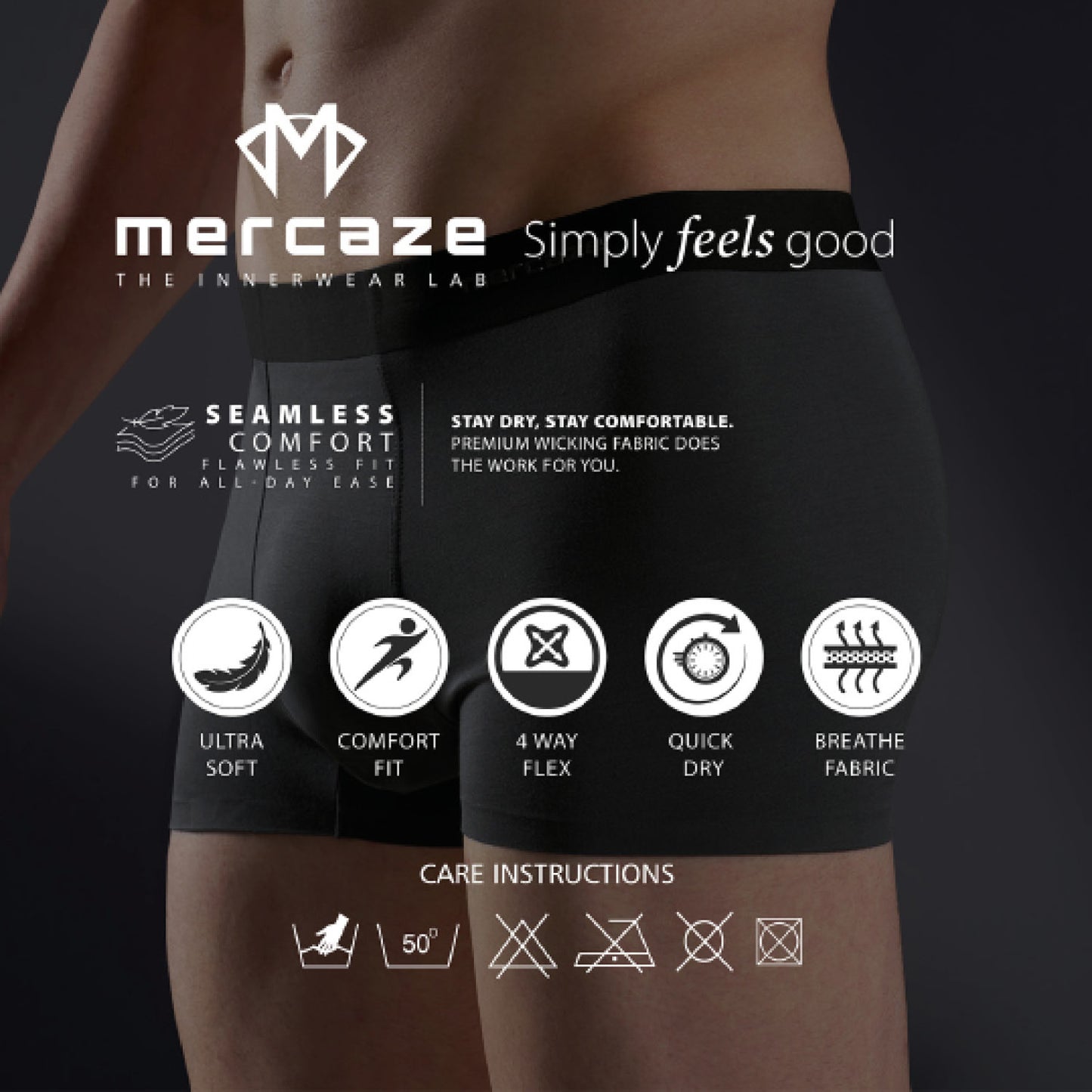 Seamless Ultra-Soft Fit – Modal Spandex Trunk – M108P – Sky Blue