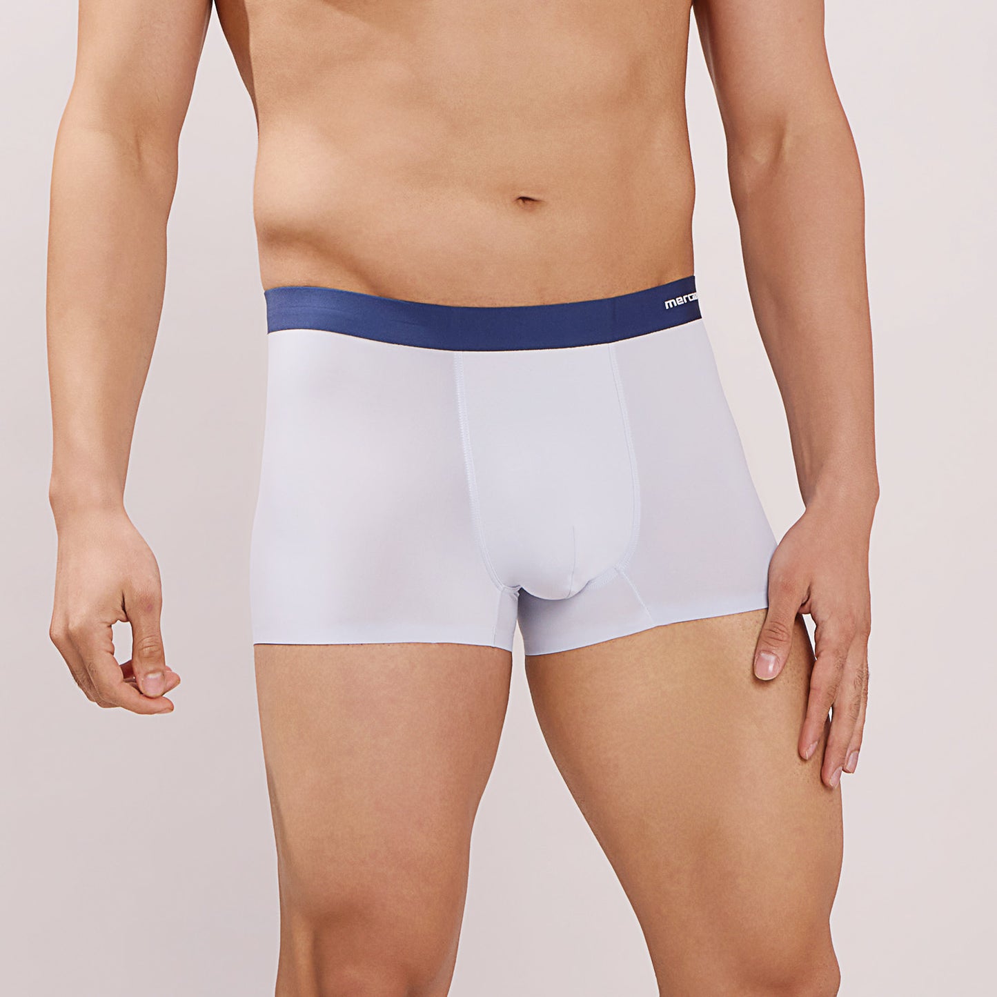 Seamless Ultra-Stretch Comfort – Microfiber Nylon Spandex Trunk – M110 – Light Blue