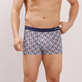 Seamless Ultra-Stretch Comfort – Microfiber Nylon Spandex Printed Trunk – M111 – Dark Navy
