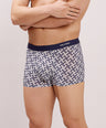 Seamless Ultra-Stretch Comfort – Microfiber Nylon Spandex Printed Trunk – M111 – Dark Navy