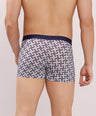 Seamless Ultra-Stretch Comfort – Microfiber Nylon Spandex Printed Trunk – M111 – Dark Navy