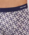 Seamless Ultra-Stretch Comfort – Microfiber Nylon Spandex Printed Trunk – M111 – Dark Navy