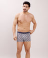 Seamless Ultra-Stretch Comfort – Microfiber Nylon Spandex Printed Trunk – M111 – Dark Navy