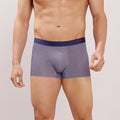 Seamless Ultra-Stretch Comfort – Microfiber Nylon Spandex Printed Trunk – M111 – Navy