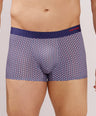 Seamless Ultra-Stretch Comfort – Microfiber Nylon Spandex Printed Trunk – M111 – Navy