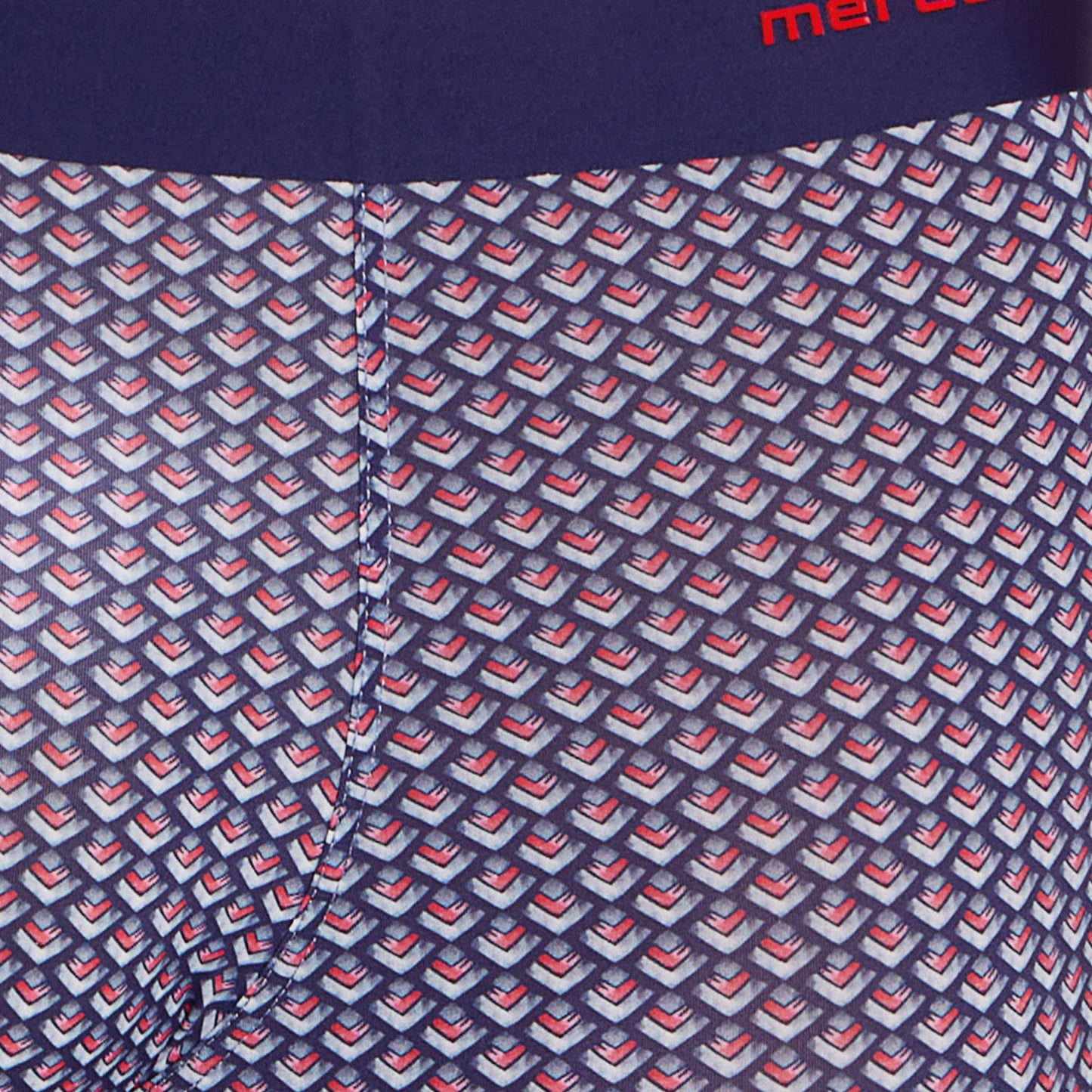 Seamless Ultra-Stretch Comfort – Microfiber Nylon Spandex Printed Trunk – M111 – Navy