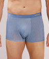 Seamless Ultra-Stretch Comfort – Microfiber Nylon Spandex Printed Trunk – M111 – Sky Blue