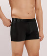Premium Comfort Fit - Textured Jacquard Micro Fibre Nylon Spandex Trunk - M115 - Black