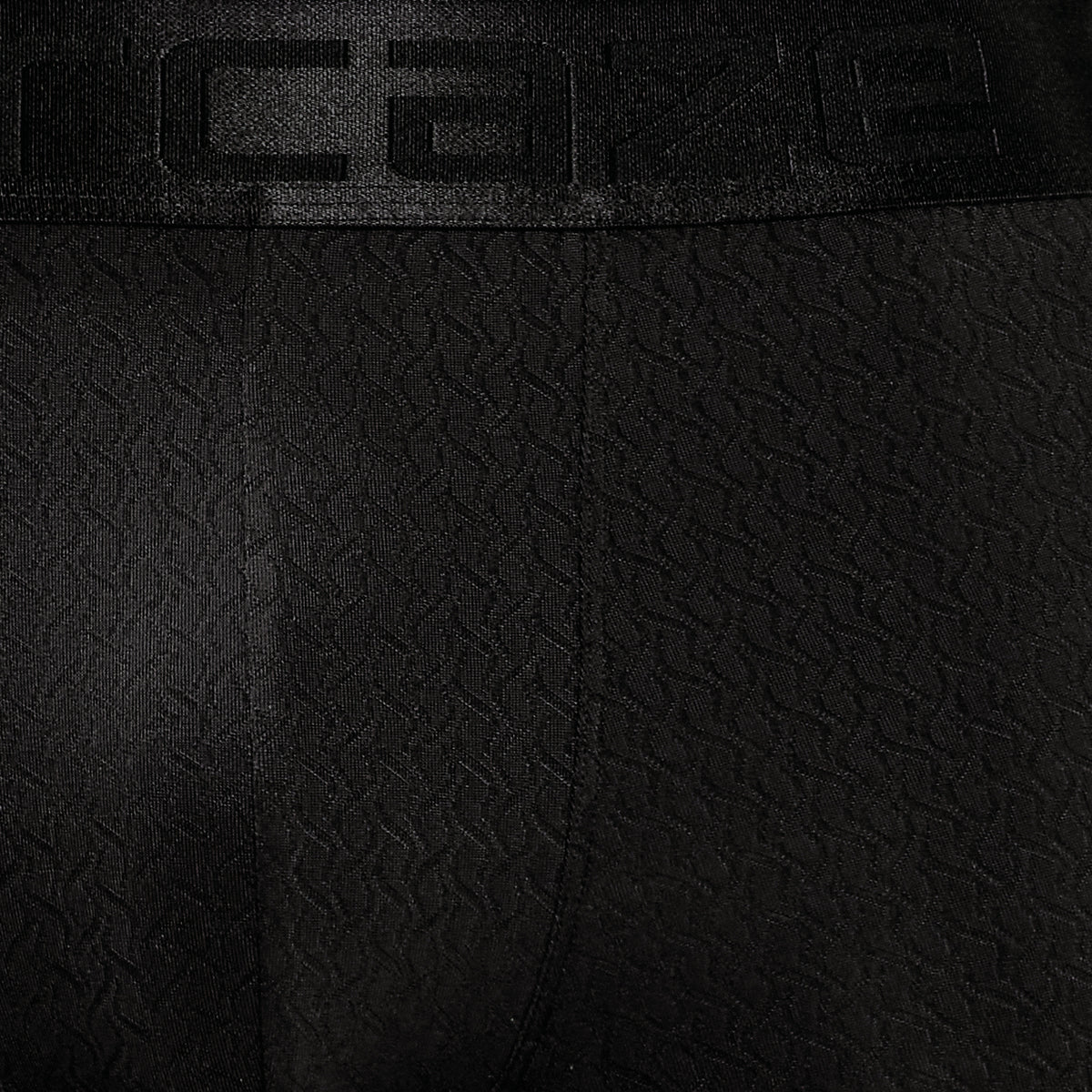 Premium Comfort Fit - Textured Jacquard Micro Fibre Nylon Spandex Trunk - M115 - Black