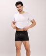 Premium Comfort Fit - Textured Jacquard Micro Fibre Nylon Spandex Trunk - M115 - Black
