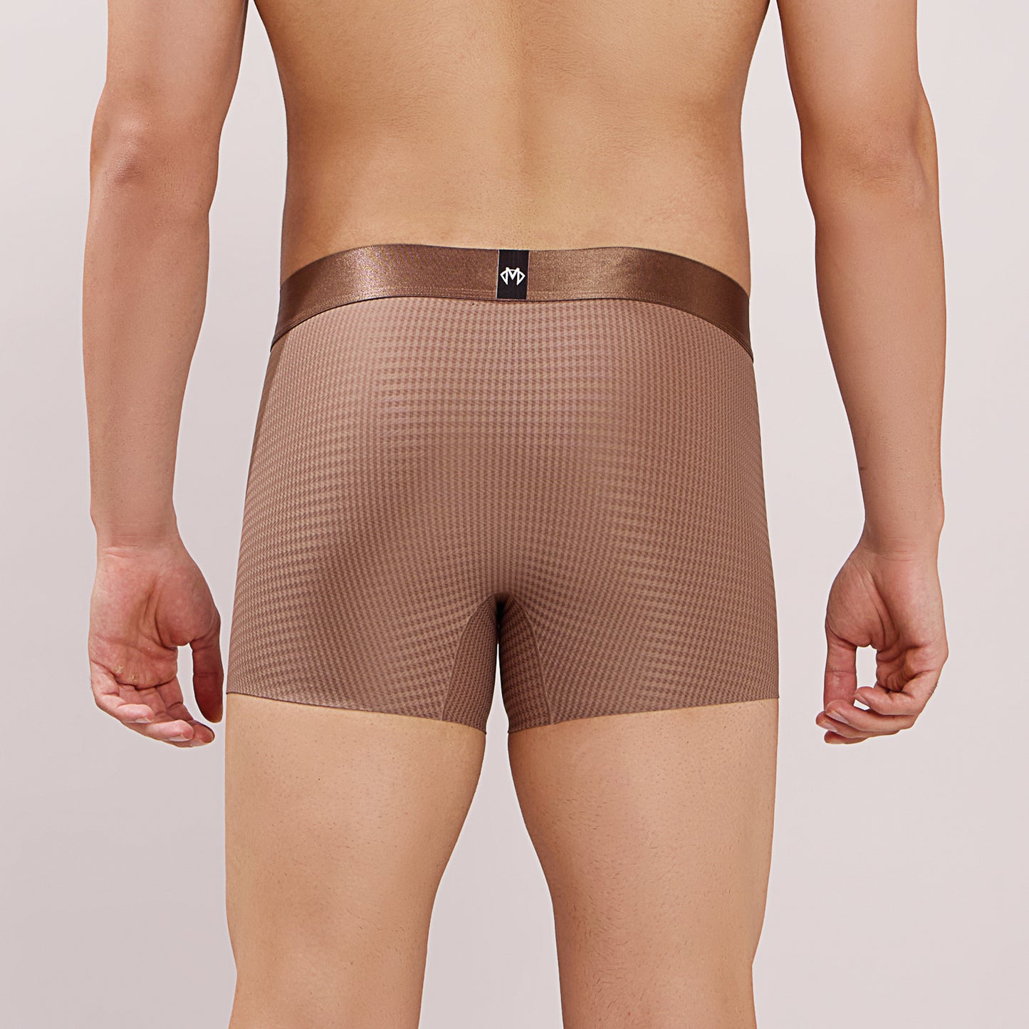 Premium Comfort Fit - Textured Jacquard Micro Fibre Nylon Spandex Trunk - M115 - Brown