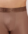 Premium Comfort Fit - Textured Jacquard Micro Fibre Nylon Spandex Trunk - M115 - Brown