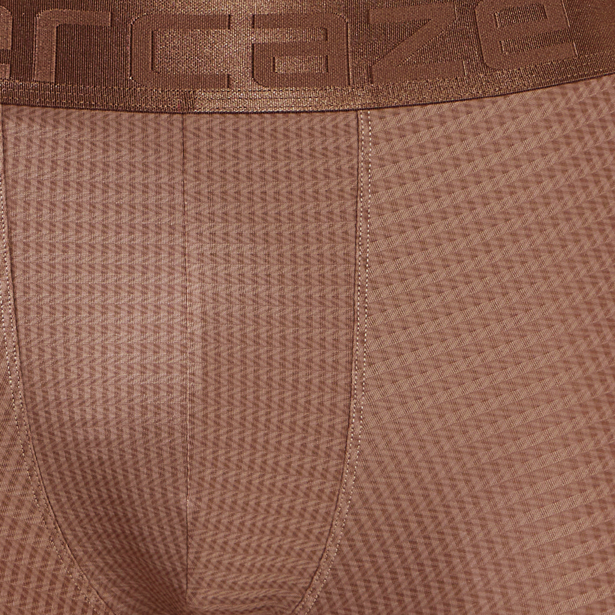 Premium Comfort Fit - Textured Jacquard Micro Fibre Nylon Spandex Trunk - M115 - Brown