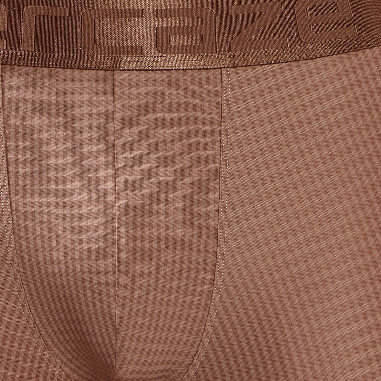 Premium Comfort Fit - Textured Jacquard Micro Fibre Nylon Spandex Trunk - M115 - Brown