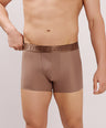 Premium Comfort Fit - Textured Jacquard Micro Fibre Nylon Spandex Trunk - M115 - Brown