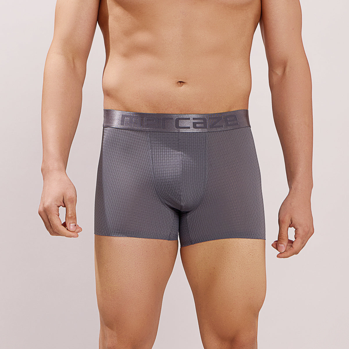 Premium Comfort Fit - Textured Jacquard Micro Fibre Nylon Spandex Trunk - M115 - Dark Grey