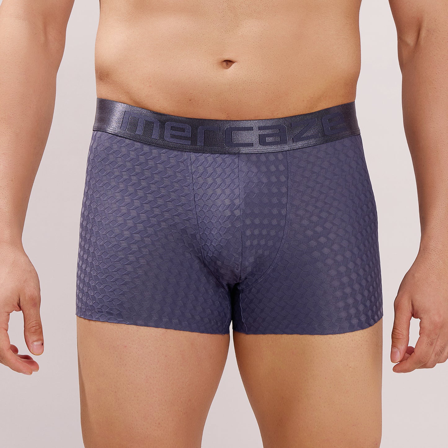 Premium Comfort Fit - Textured Jacquard Micro Fibre Nylon Spandex Trunk - M115 - Steel Blue