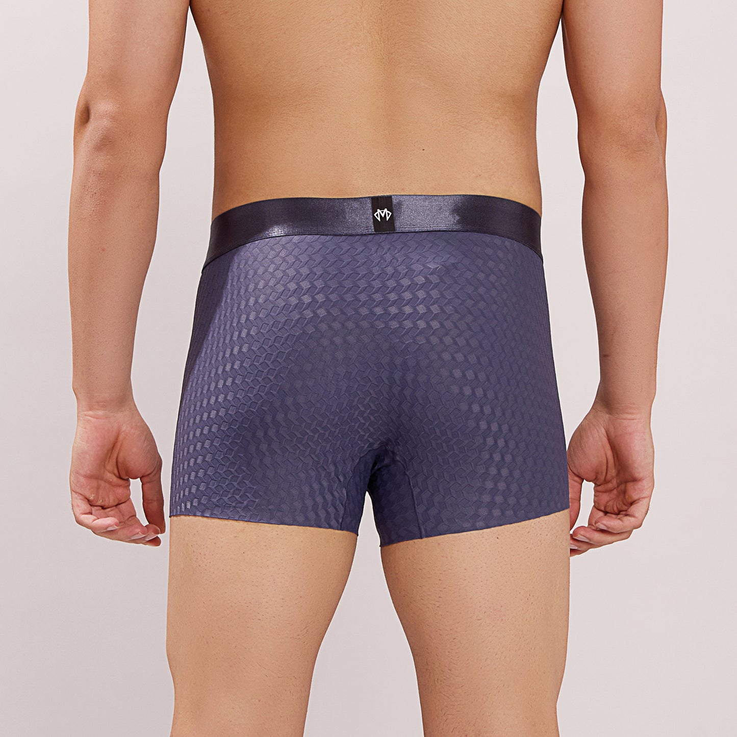 Premium Comfort Fit - Textured Jacquard Micro Fibre Nylon Spandex Trunk - M115 - Steel Blue