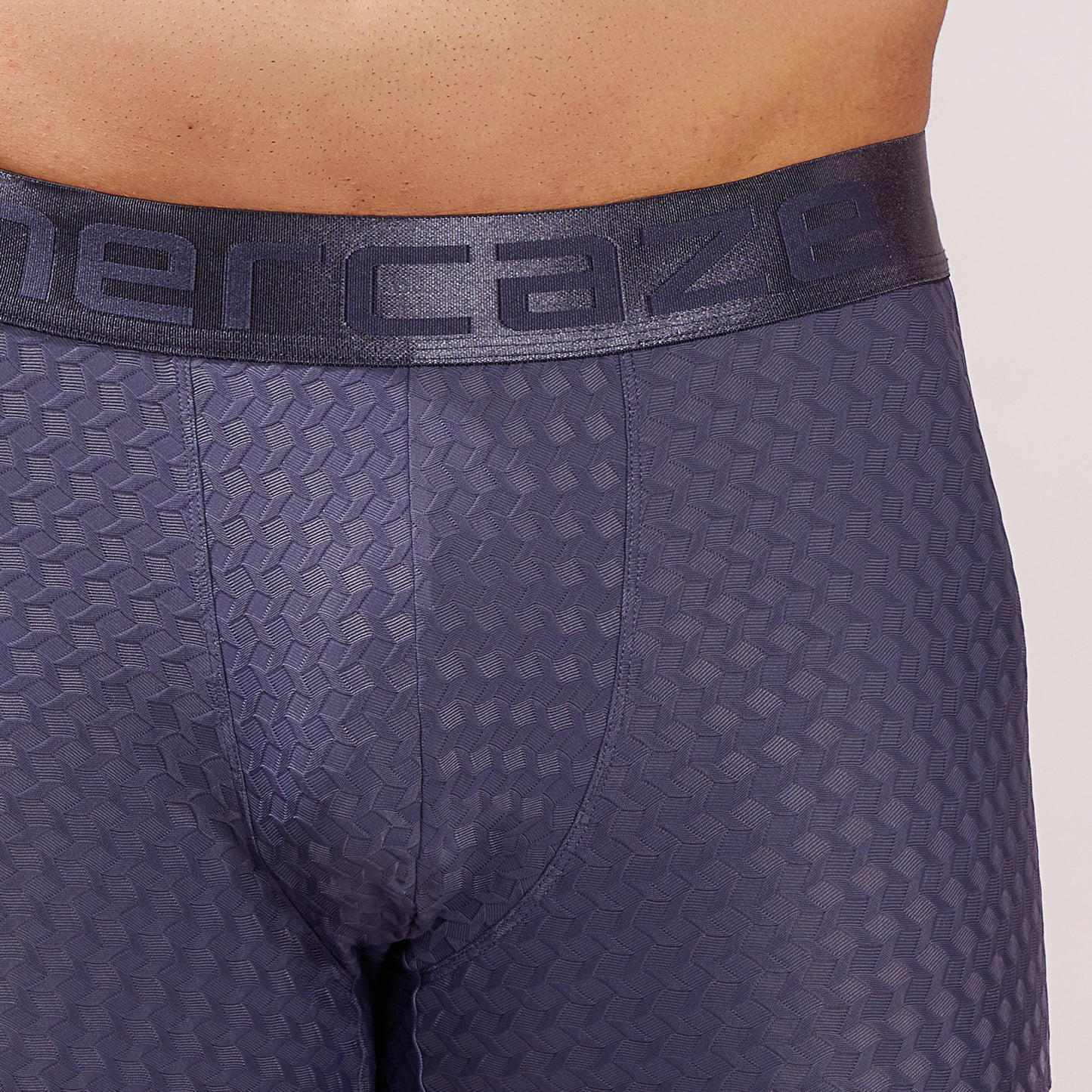 Premium Comfort Fit - Textured Jacquard Micro Fibre Nylon Spandex Trunk - M115 - Steel Blue