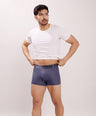Premium Comfort Fit - Textured Jacquard Micro Fibre Nylon Spandex Trunk - M115 - Steel Blue