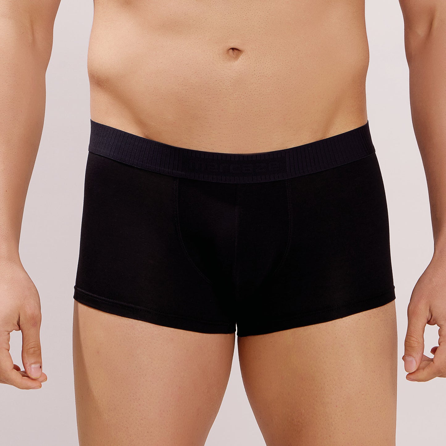 Ultra Soft Elastic Waistband- Premium Bamboo Cotton Spandex (Hipster) - M116- Black