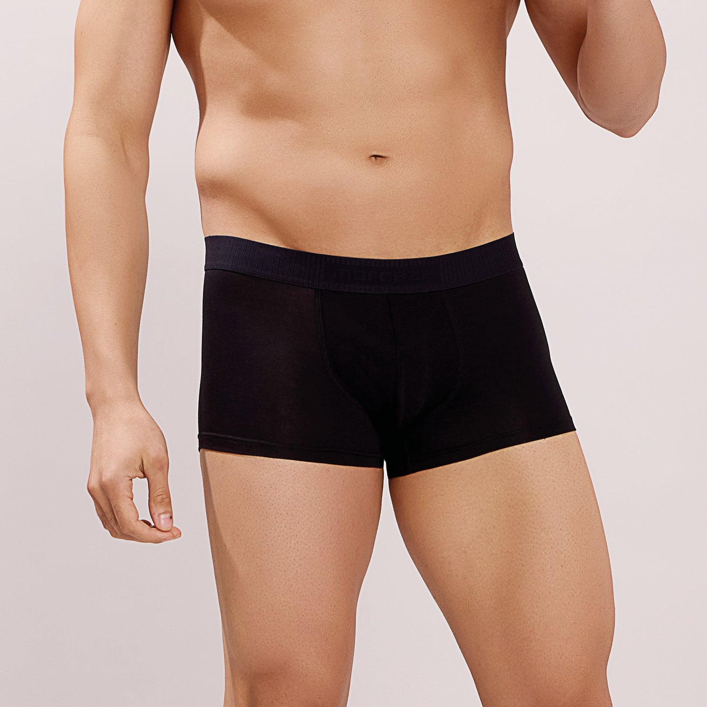 Ultra Soft Elastic Waistband- Premium Bamboo Cotton Spandex (Hipster) - M116- Black