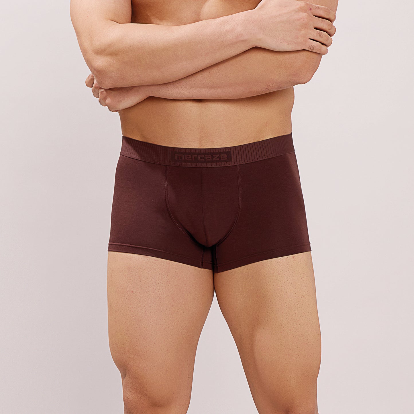 Ultra Soft Elastic Waistband- Premium Bamboo Cotton Spandex (Hipster) - M116- Brown