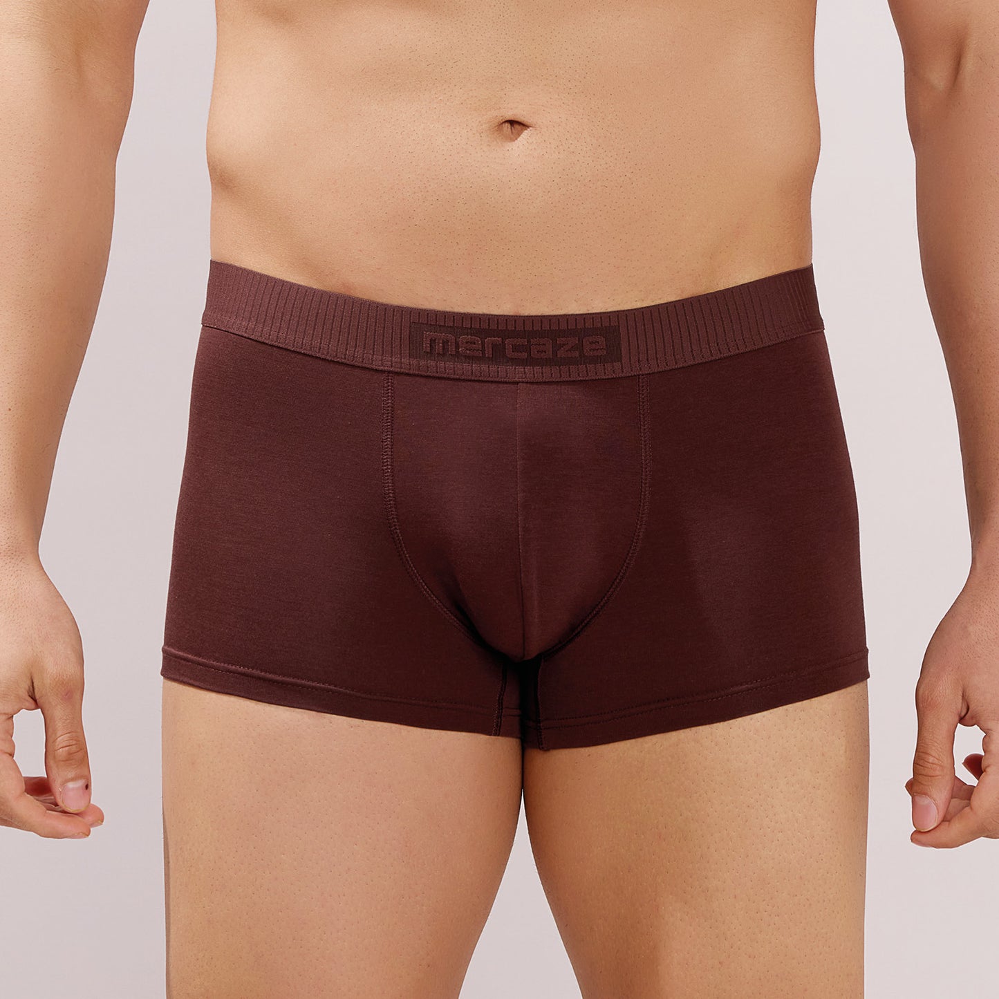Ultra Soft Elastic Waistband- Premium Bamboo Cotton Spandex (Hipster) - M116- Brown