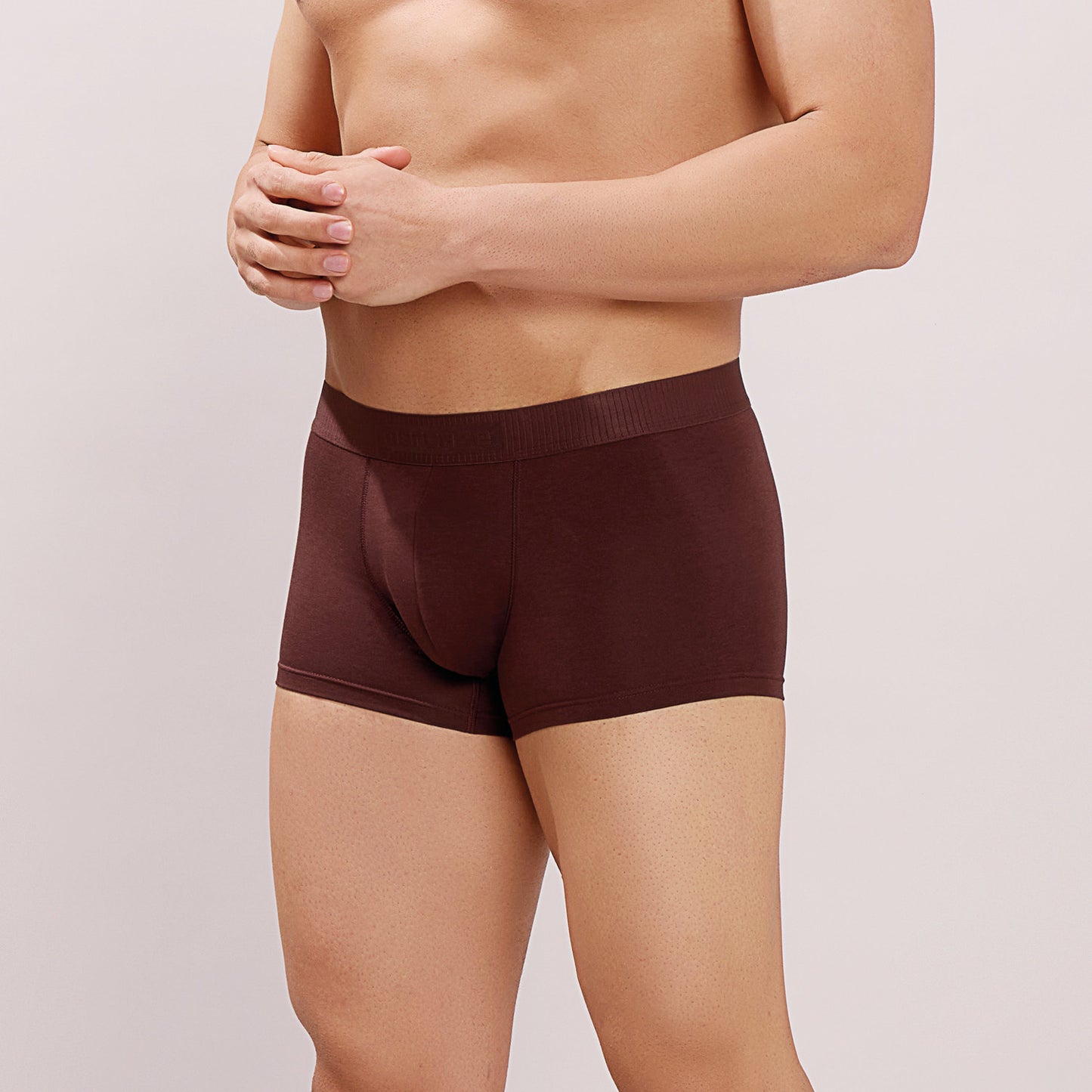 Ultra Soft Elastic Waistband- Premium Bamboo Cotton Spandex (Hipster) - M116- Brown