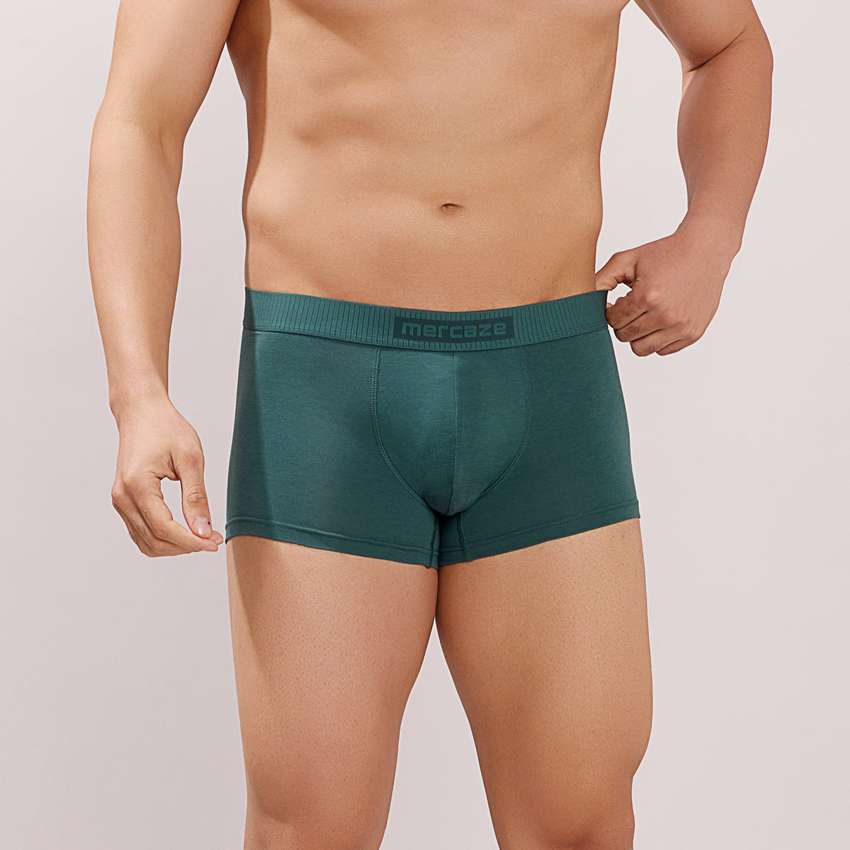 Ultra Soft Elastic Waistband- Premium Bamboo Cotton Spandex (Hipster) - M116- Olive