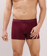 Ultra-Soft Waistband - Premium Cotton Modal Spandex Trunk - M117 -  Burgandy