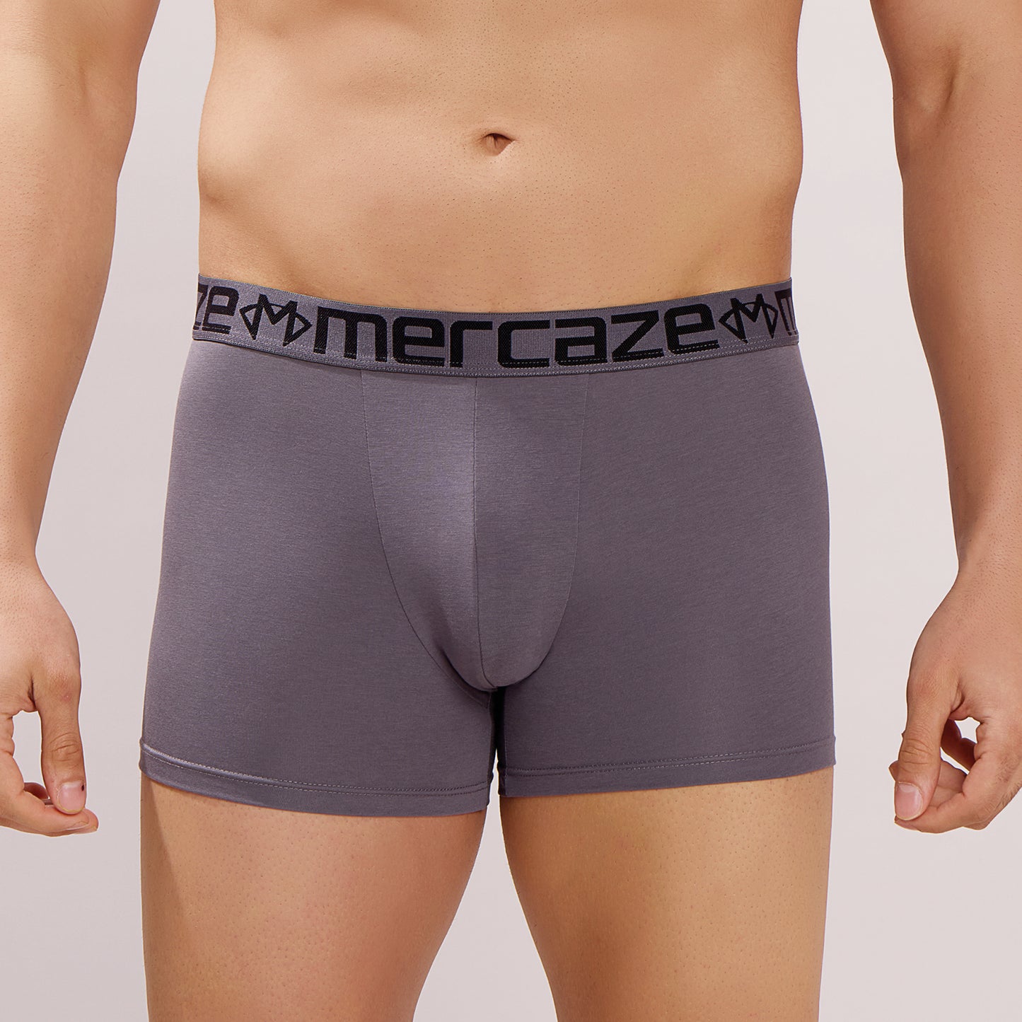 Ultra-Soft Waistband - Premium Cotton Modal Spandex Trunk - M117 - Dark Grey