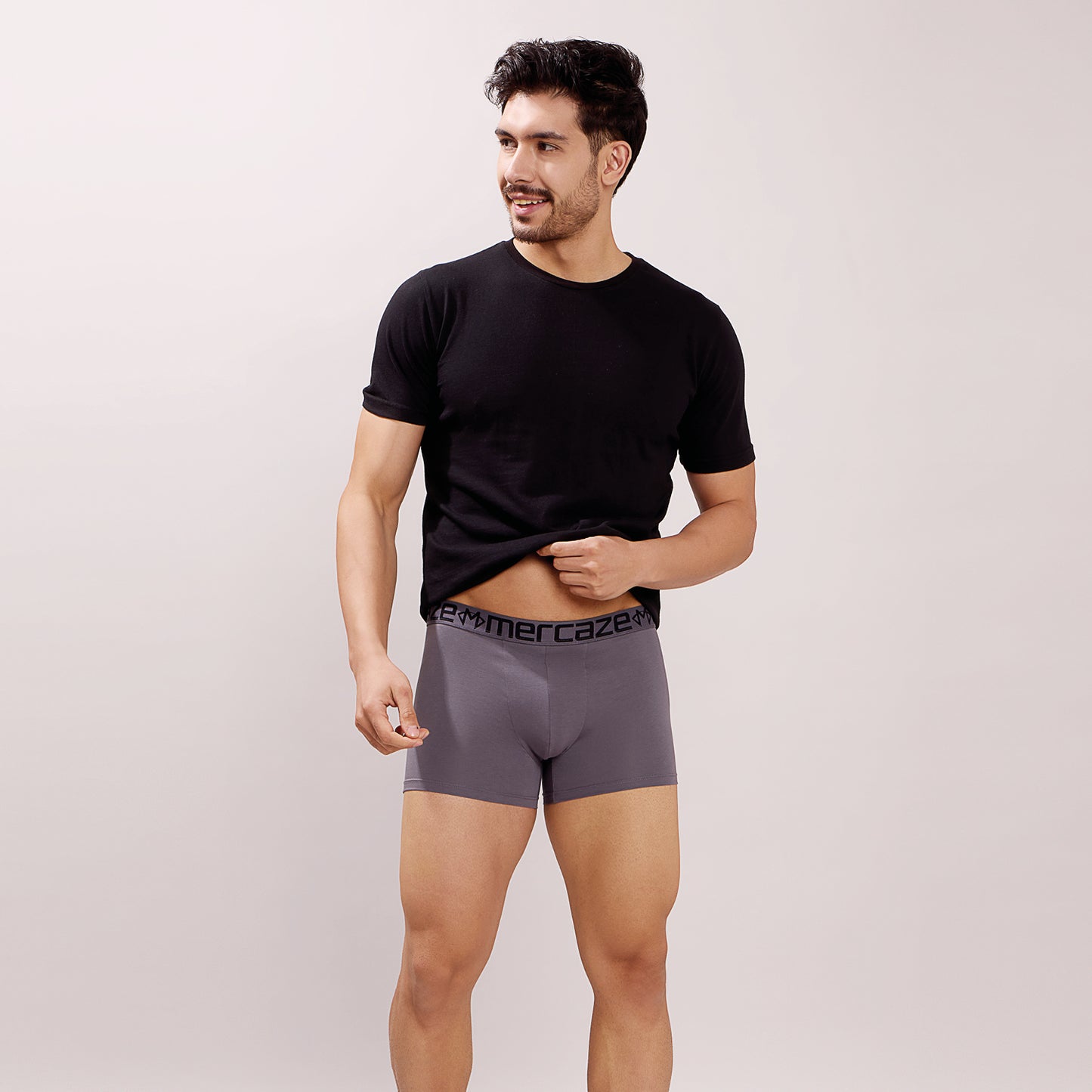 Ultra-Soft Waistband - Premium Cotton Modal Spandex Trunk - M117 - Dark Grey