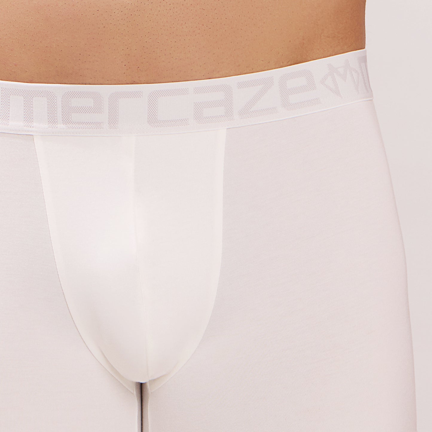 Ultra-Soft Waistband - Premium Cotton Modal Spandex Trunk - M117 -  White
