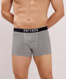 Breathable Comfort Fit – Super Combed Cotton Spandex Striped Trunk  – M121 – Grey