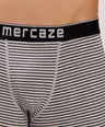 Breathable Comfort Fit – Super Combed Cotton Spandex Striped Trunk  – M121 – Grey