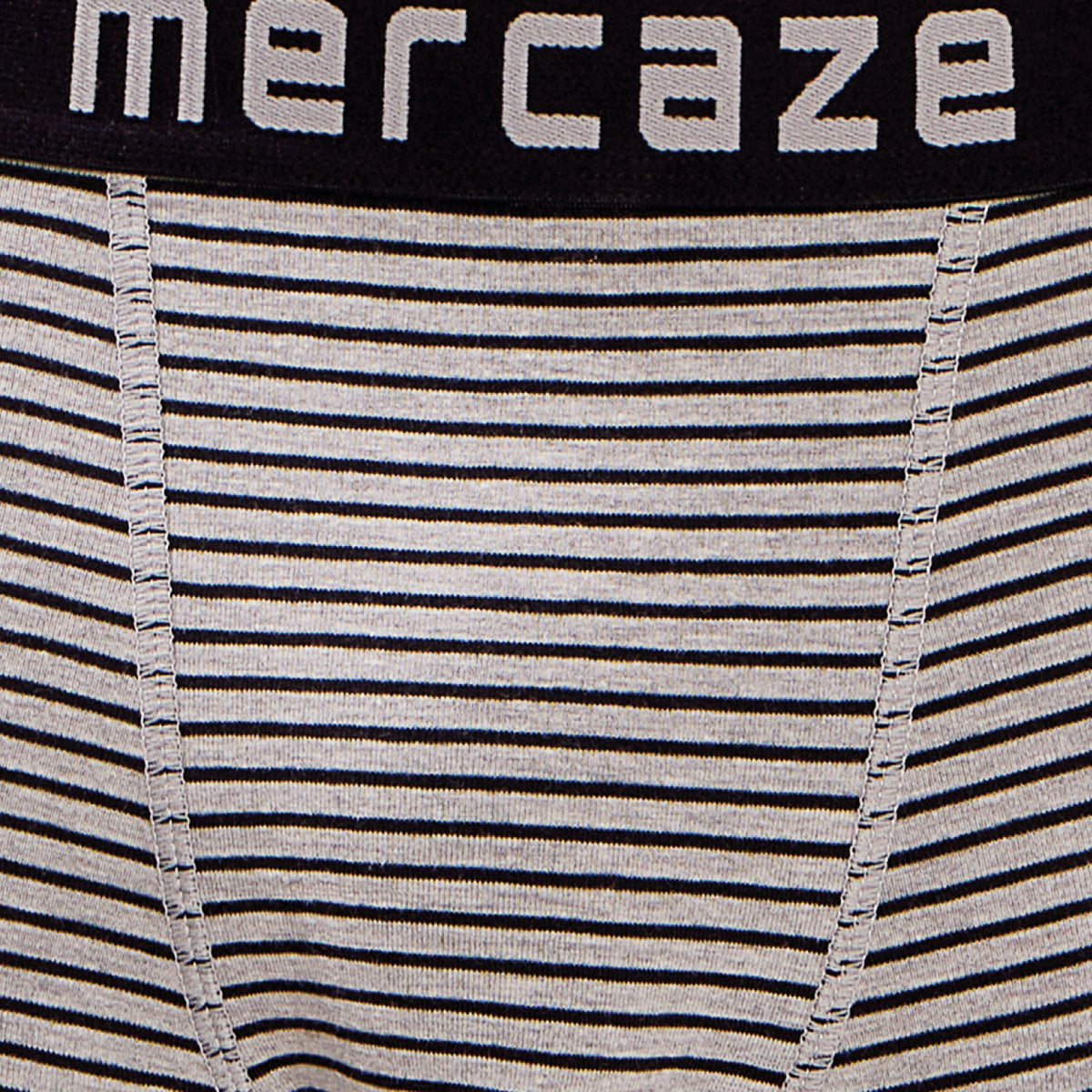 Breathable Comfort Fit – Super Combed Cotton Spandex Striped Trunk  – M121 – Grey