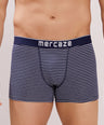 Breathable Comfort Fit – Super Combed Cotton Spandex Striped Trunk  – M121 – Navy