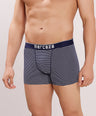 Breathable Comfort Fit – Super Combed Cotton Spandex Striped Trunk  – M121 – Navy
