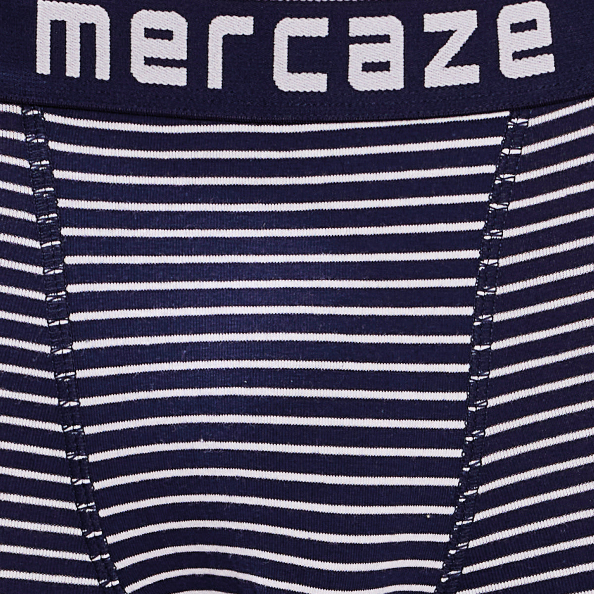 Breathable Comfort Fit – Super Combed Cotton Spandex Striped Trunk  – M121 – Navy