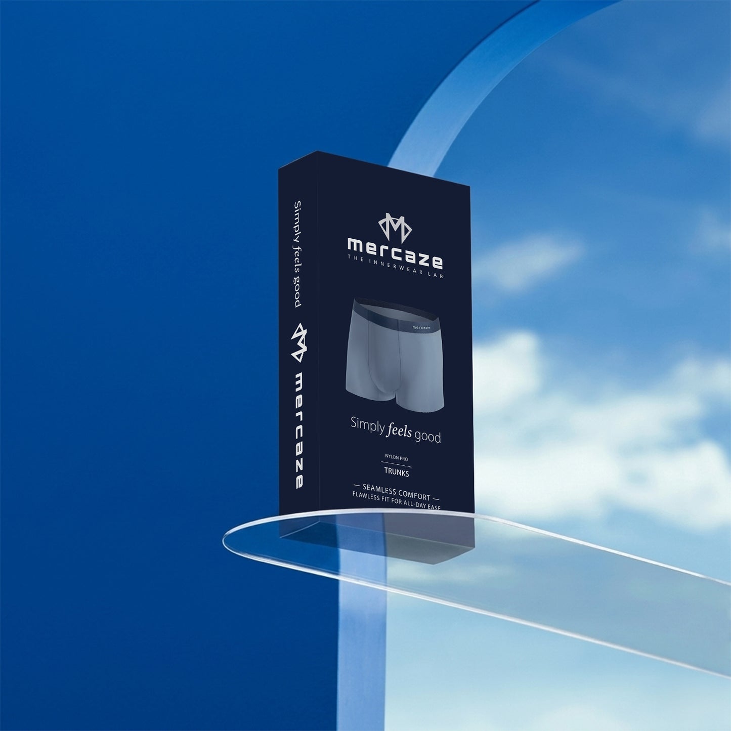 Seamless Ultra-Stretch Comfort – Microfiber Nylon Spandex Trunk – M122 – Light Grey